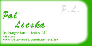 pal licska business card