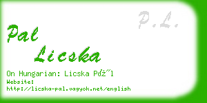 pal licska business card